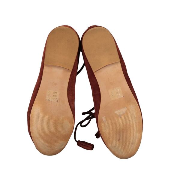 Madewell Shoes Womens 8.5 Flats Inga Leather Ballet Ankle Wrap Fashion Classic - Picture 10 of 13